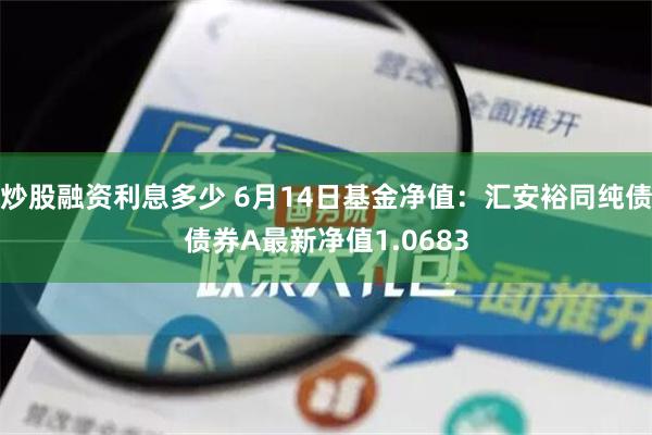 炒股融资利息多少 6月14日基金净值：汇安裕同纯债债券A最新净值1.0683