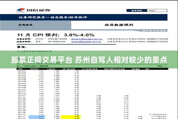 股票正规交易平台 苏州自驾人相对较少的景点