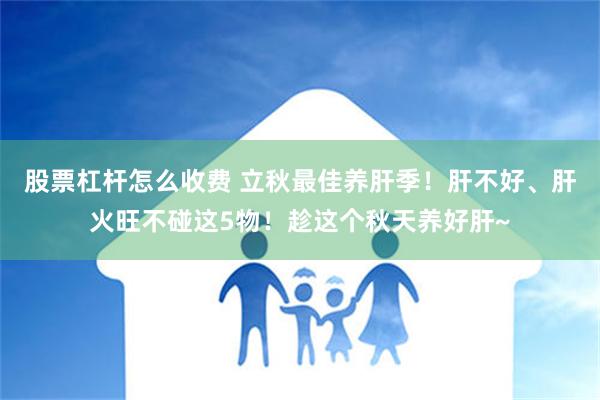 股票杠杆怎么收费 立秋最佳养肝季！肝不好、肝火旺不碰这5物！趁这个秋天养好肝~