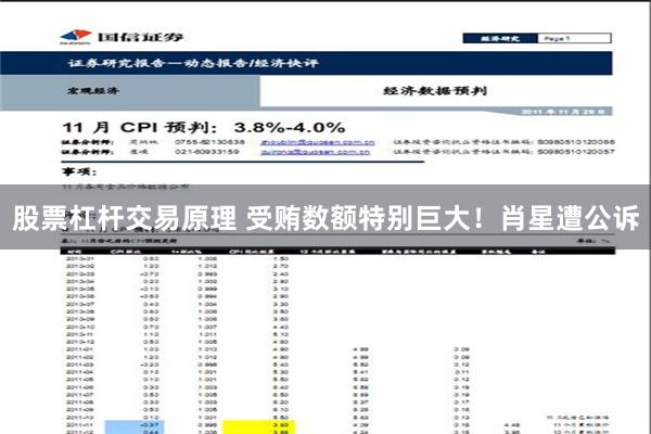 股票杠杆交易原理 受贿数额特别巨大！肖星遭公诉